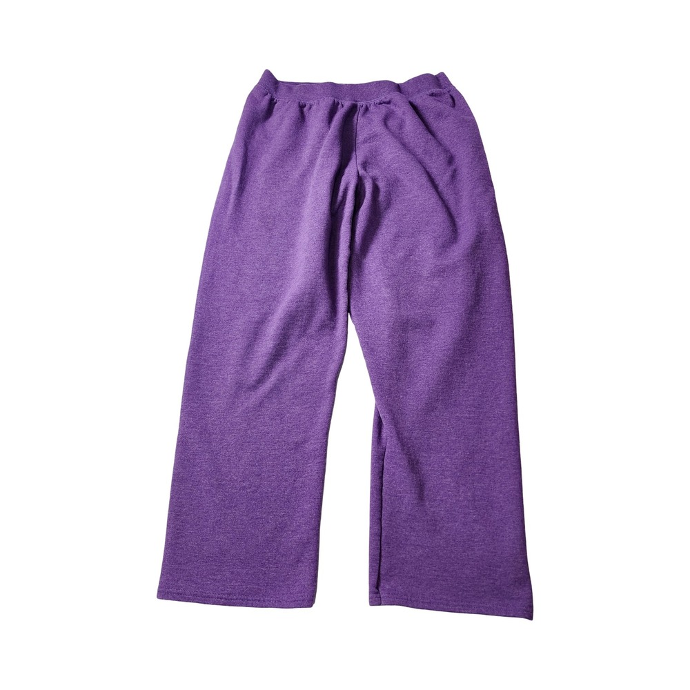 Hanes EcoSmart Purple Heather Fleece Sweatpants Womens 2XL Straight Leg Relaxed